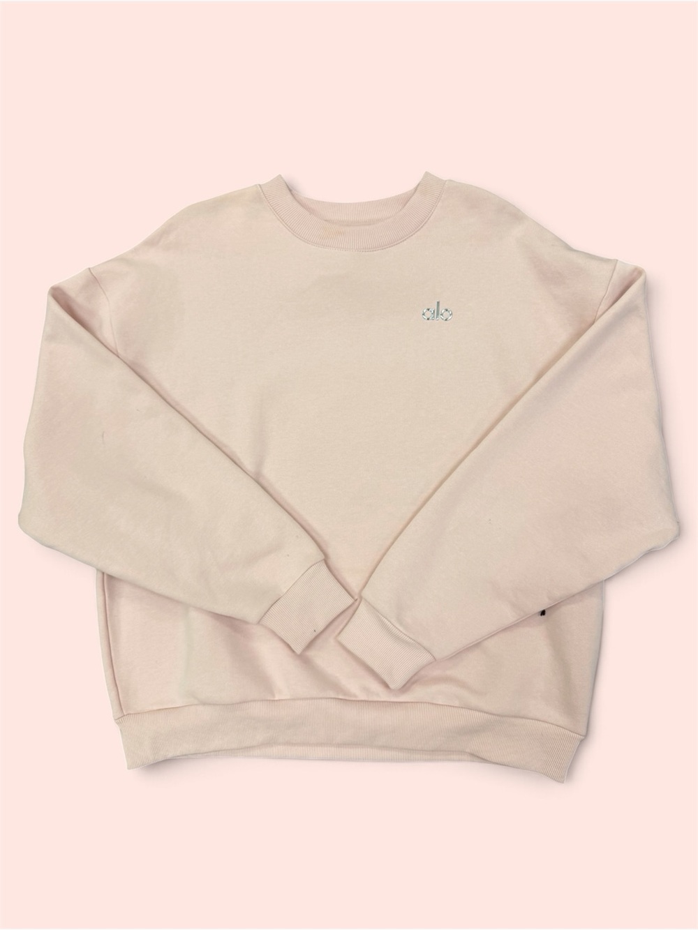 ALO Yoga Pink Cropped Crew Sweatshirt - Picture 3 of 3